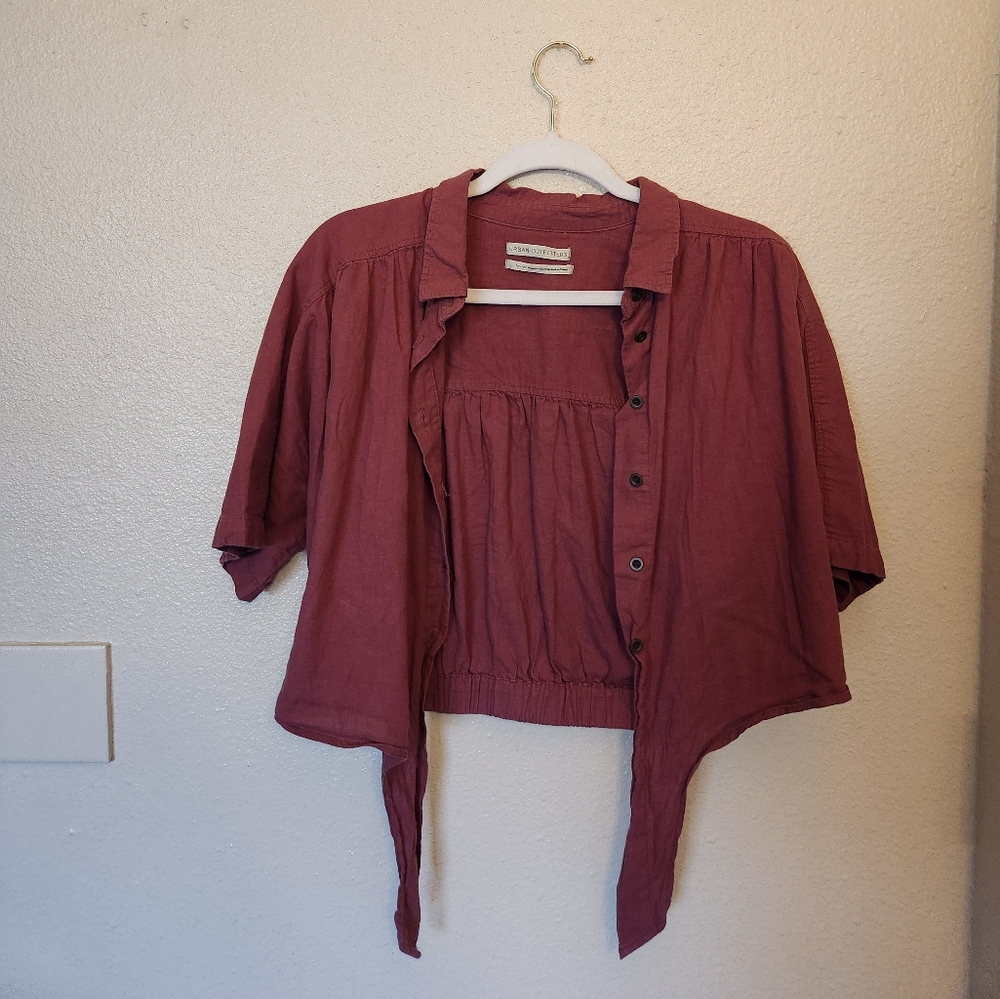 Urban outfitters crop tie top